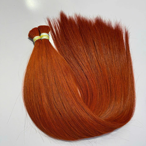 ¡Super Oferta! Extensiones de Cabello Natural Virgen 100% Remy al por Mayor, Doble Trama a Máquina, Extensiones de Cabello Sin Costuras, Rojo Anaranjado, 6-32 Pulgadas - Product Image 1