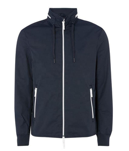 Custom Logo Premium Men's Navy Blue Windproof <b>Racer</b> <b>Jacket</b> With Hood Zipper Pockets Sporty Style Autumn Wear Breathable - Product Image 5