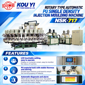 Machine de moulage par injection rotative automatique à 24 stations pour chaussures en PU à densité unique - Product Image 2