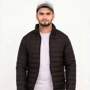 High Demand Men's Casual Wear Puffer Jackets Solid Color Warn Padded Zipper-Up Street Style Adult's Winter Puffer Jackets - Product Image 3