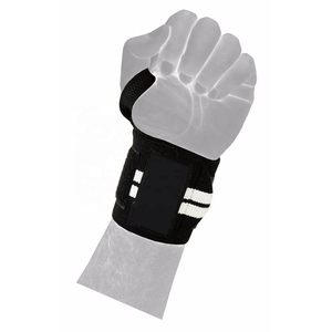 Custom Logo Heavy Duty Weightlifting Wrist Wraps Elastic Powerlifting Gym Support Hand Band Adjustable Thumb Loop For <b>Men</b> - Product Image 2