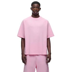 T-shirt uni personnalisé pour homme, prix direct usine, mélange de coton léger 220g, coupe classique, tricoté sportif - Product Image 1