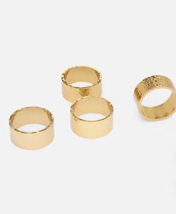 Anillo para Servilletas de Latón Dorado Martillado de 4.5cm de Ancho, Decoración Moderna para Mesa, Accesorio para Bodas, Diseño Duradero - Product Image 5