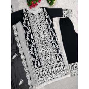 Ropa de fiesta para mujer de diseñador Dupatta inferior superior con Conjunto elegante de trabajo cosido - Product Image 1