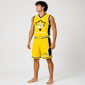Ensemble de sport personnalisé haut de gamme pour équipe de basketball adulte – Maillot sans manches respirant en polyester à séchage rapide - Product Image 5