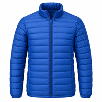 Veste matelassée légère à capuche pour homme, 100% coton, coupe-vent d'hiver, fermeture éclair, matière douce, décontractée, imperméable