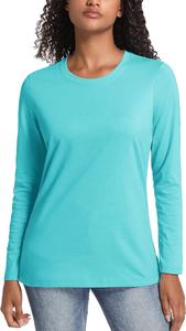 Camiseta de mujer de algodón puro de manga larga de alta calidad al por mayor BD Factory 100% algodón 160GSM fábrica OEM - Product Image 6