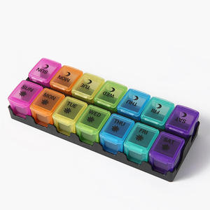 Organisateur de pilules hebdomadaire en plastique à 14 compartiments UP-06D - Product Image 3