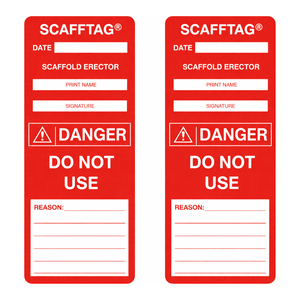 Brady ScaffTag Danger : Inserts pour la gestion de la sécurité des échafaudages - Ne pas utiliser - Product Image 1