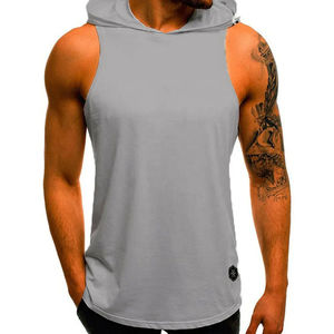 Camiseta sin mangas de algodón de alta calidad para hombre, estilo musculoso, con sublimación y tejido acanalado. - Product Image 5
