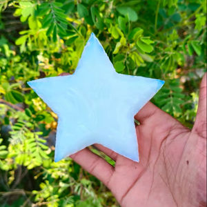 Venta al por mayor de cristales de opalita en forma de estrella creciente azul cielo, tallados a mano, para sanación, Reiki, energía, meditación, decoración, regalo para el hogar u oficina. - Product Image 4