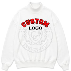 Sudaderas de Felpa de Algodón de Alta Calidad, Cuello Alto, Corte Holgado, Manga Larga, Logotipo Bordado Personalizado, Ropa para Mujer - Product Image 1