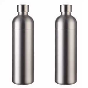 Pack of <b>2</b> Stainless Steel Water Bottle 1000ml Large Capacity Single Wall Metal <b>Flask</b> Reusable Eco Friendly Sports Bottle Office - Product Image 1