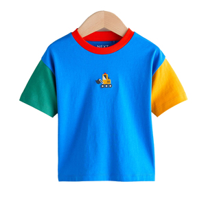 Camisetas de Algodón Personalizadas de Colores Sólidos Neutros Unisex para Bebés y Niños Pequeños, Camisetas de Manga Corta para Niños, Camisetas Básicas Lisas - Product Image 2