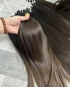 Prix usine Extensions de cheveux en vrac Cheveux vietnamiens Double noyer 100 grammes Couleurs foncées 14 pouces - Product Image 5