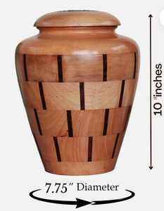 Wooden <b>Urn</b> for Ashes Handcrafted Wooden Cremation <b>Urn</b> for Human Ashes <b>Large</b> Keepsake Memorial <b>Urn</b> for Adults - Product Image 6