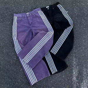 Jeans de Estilo Boyfriend Personalizados con Correa Ajustable, Tela Vaquera Impermeable, Transpirable, de Secado Rápido y Ligera, Proveedor OEM para Ropa Urbana - Product Image 2