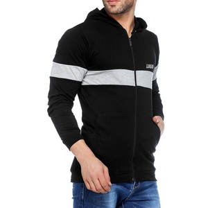 Prix avantageux pour les acheteurs en gros / Sweat à capuche en polaire pour homme de haute qualité avec fermeture éclair et cordons de serrage pour ajuster la capuche - Product Image 2