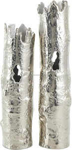 Handmade Modern Aluminum Flower <b>Vase</b> <b>Set</b> of 2-Eco-Friendly Tabletop <b>Vase</b> for Indoor/Outdoor & Christmas Decoration - Product Image 3