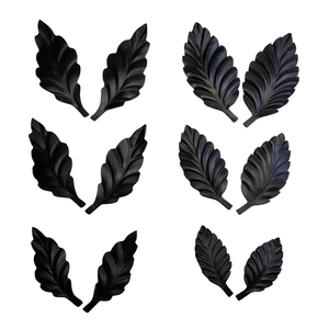 Composants en fer forgé traditionnels sur mesure, éléments forgés, accessoires décoratifs en forme de feuille, pour portail, clôture, garde-corps, balustrade, nature - Product Image 1