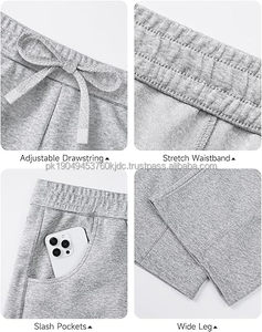 กางเกงวอร์มผู้ชายทรงหลวม ผ้าฟลีซอ็อกซ์ฟอร์ด ขากว้าง มีกระเป๋า ทรงหลวม ปรับเอวได้ ยี่ห้อ Waseem Impex น้ำหนักเบา เป็นมิตรกับสิ่งแวดล้อม - Product Image 5