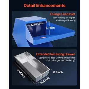 5.5KW Trituradora de plástico Trituradora 220V Granulador trifásico Máquina de reciclaje - Product Image 6