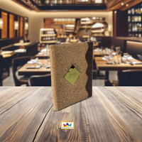 Porte-menu en cuir PU de haute qualité, format A4, durable, certifié ISO, logo personnalisé, plaqué nickel, pour restaurant, hôtel