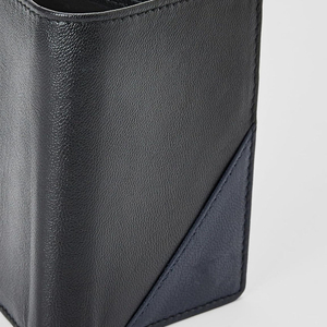 Portefeuille fin en cuir véritable personnalisé fait main avec fermeture éclair et doublure en PVC imperméable – Court, pour homme et femme - Product Image 6