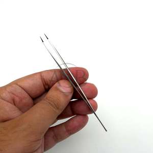 แหนบต่อขนตาปลายเรียว 65 องศา สแตนเลสสตีล  รับทำโลโก้ตามสั่ง บริการ OEM - Product Image 2