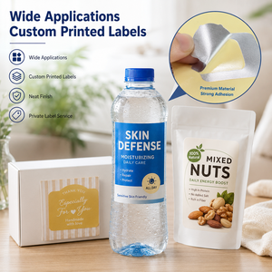 Étiquettes adhésives personnalisées, autocollants imperméables à colle partielle, décalcomanies promotionnelles pour bouteilles, emballages et produits quotidiens - Product Image 6