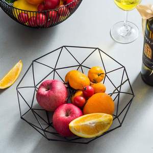 Corbeille à fruits moderne en fil métallique, panier à fruits en fer forgé pour comptoir de cuisine, centre de table, décoration intérieure et rangement - Product Image 5