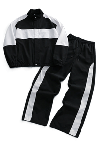 Veste streetwear personnalisée avec logo pour hommes, ensemble deux pièces, coupe-vent en nylon imperméable et léger, survêtement de qualité pour hommes - Product Image 3