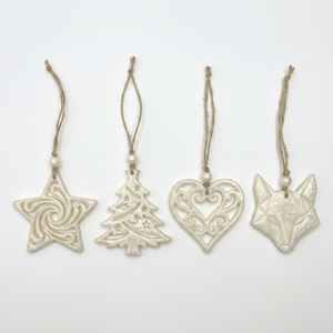 Ornements de Noël en résine faits à la main, personnalisés, en gros, flocon de neige, cerf, lune, hibou, décoration vintage, pendentif artisanal à suspendre avec corde - Product Image 4