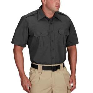 Factory OEM Men's Customized Short-Sleeve Polyester Twill Work <b>Shirt</b> with Digital Printing & Embroidery Options - Product Image 2