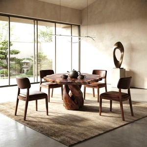 Luxurious and uniquely crafted wooden <b>dining</b> <b>table</b> designed to create a warm and inviting atmosphere - Product Image 2