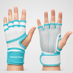 Cotton Fingerless Gym <b>Gloves</b> Non-Slip Comfortable Weightlifting Sports Workout Cross Training ISO - Product Image 1