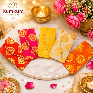 Indian Festive Wedding Party Favors Shagun Brocade Wallet <b>Envelopes</b> Handmade Magnetic Button Thanksgiving Diwali Return <b>Gift</b> - Product Image 1