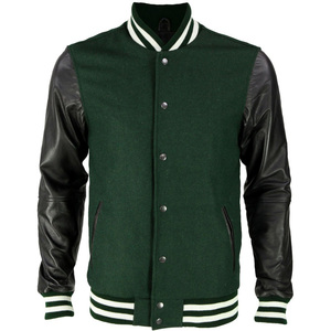Chaqueta Varsity Personalizada OEM con Bordado, Forro Polar y Cuero, Colorida, de Manga Larga, con Parches de Chenilla y Letras, para Hombre - Product Image 2