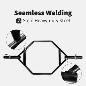 For Olympic 56\" Chrome Finish Hex <b>Bar</b> Trap Deadlift <b>Bar</b> with Two Handles for Squats Deadlifts Shrugs <b>Weight</b> Lifting Barbells - Product Image 5