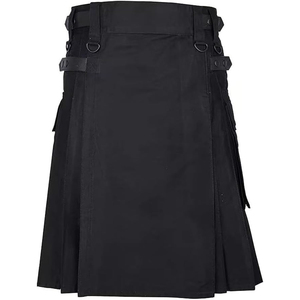 Kilt écossais traditionnel plissé en coton pour homme, motif écossais rouge et bleu, coupe classique, taille adulte, en stock - Product Image 6
