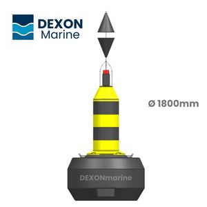 1800Mm Đường Kính Fairway Navigation Phao Màu Đỏ Và Trắng Sọc Dọc Tùy Chỉnh OEM Logo Biển Nguồn Cung Cấp - Product Image 3