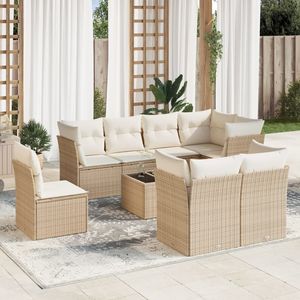 Set Divano da Giardino Beige Crema Bianco - Product Image 1