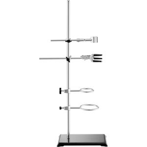 2 Set di Supporti da Laboratorio in Acciaio da 60 cm con Base in Ghisa da 21 cm x 13,5 cm, Include Supporto a F per Laboratori - Product Image 3