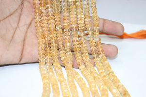 Citrine naturelle perles rondelle à facettes 7-8mm perles citrine de couleur foncée avec qualité de pierres précieuses - Product Image 2