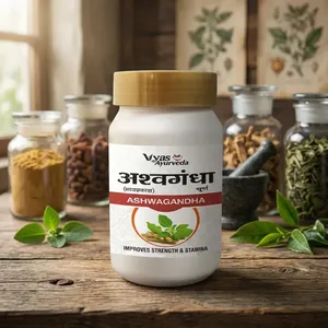 Poudre d'extrait d'ashwagandha Vyas, complément alimentaire pour la santé quotidienne et l'équilibre corporel, en gros. - Product Image 4