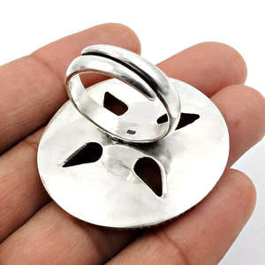925 Sterling Silver Bohemian Jewelry Wholesale Price Big Flower Round Shape Fine Jewelry For Women Available At Reasonable Price - Product Image 2