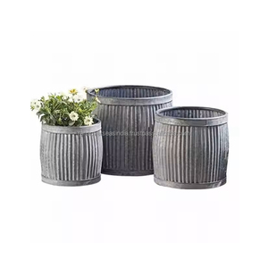 Pot de plante en fer en métal à forte demande Jardinière galvanisée élégante idéale pour la décoration de jardinage intérieur et extérieur à des prix abordables - Product Image 6