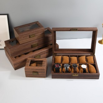 High Quality 10-Hole 12-Hole Wooden Watch Storage Box Fashion Luxury Watch Case