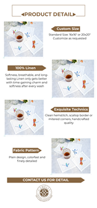 El bordado de libélulas coloridas se desliza sobre un fino lino natural, aportando un encanto veraniego a cócteles y fiestas en el jardín. - Product Image 2