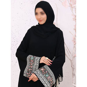 Abaya de prière islamique personnalisée, dernière conception, décontractée, respirante, en polyester, à motif uni, manches longues, coupe ample, vente en gros - Product Image 4